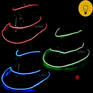 SOMBRERO GUAPO CON LENTEJUELAS CON LUZ CABLE LED SURTIDO x 1